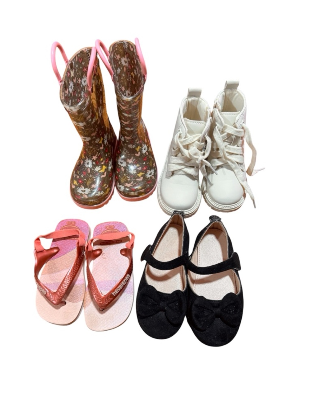 Toddler Girl Shoe Lot: Sizes 5, 7, 23/24, 25 (Mixed Styles)